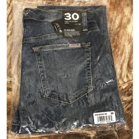 Joe's Jeans High Rise Jeans Straight Ankle Distressed Denim Ibapah NWT Size 30 - Picture 5 of 9
